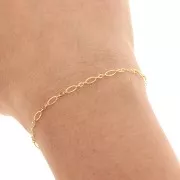 Catena maglia alternée (1x3) 2,4 mm en Gold filled x 1 m