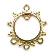 Separatori Tondi 3 fili dorati con oro fino mm. 25 x2