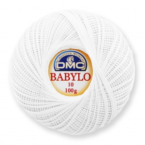 Fil à crocheter Babylo 10 DMC en coton Bianco sporco x 530 m