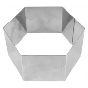 Stampino grande in acciaio inox 75x40 mm Esagono