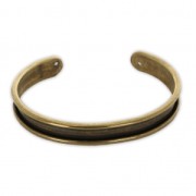 Base in ottone per bracciale Eco con bordo incurvato mm. 10 bronzo x1|raw }}