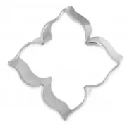 Fiore - Mini stampo in fero bianco 22x25 mm Giglio a 4 petali Mini stampo in fero bianco 22x25 mm Giglio a 4 petali