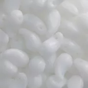 Perle in vetro 2 fori Zoliduo® Right 5x8mm Opaque White x20