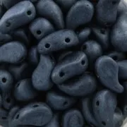 Perline di vetro 2 fori Zoliduo® Right  5x8mm Jet Hematite Mat x20