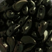 Perline di vetro 2 fori Zoliduo® Right  5x8mm Jet Green Luster x20