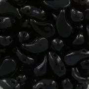 Perline di vetro 2 fori Zoliduo® Right  5x8mm Jet  x20