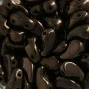 Perline di vetro 2 fori Zoliduo® Right 5x8mm Gold Bronze x20