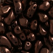Perline di vetro 2 fori Zoliduo® Right  5x8mm Dark Bronze x20