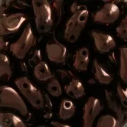 Perline di vetro 2 fori Zoliduo® Right 5x8mm Dark Bronze x20