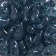 Perline di vetro 2 fori Zoliduo® Right  5x8mm Luster Tr. Blue x20