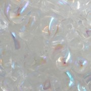 Perline di vetro 2 fori Zoliduo® Right  5x8mm Crystal AB x20