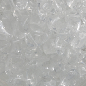 Perline di vetro 2 fori Zoliduo® Right 5x8mm Crystal x20