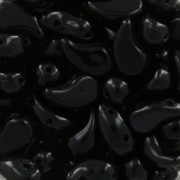 Perline di vetro 2 fori Zoliduo® Left 5x8mm Jet  x20|raw }}