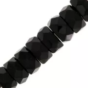 Perle rondelle sfaccettate Heishi 6x3 mm - Jet x25