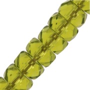 Rondelle sfaccettate mm  6x3 Olivine x25|raw }}