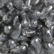 Perline di vetro 2 fori Zoliduo® Left 5x8mm Crystal/Argent x20|raw }}