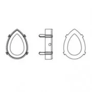 Castone pera PureCrystal 4228 mm. 8x6 dorato