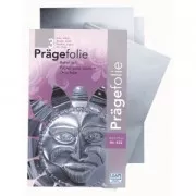 3 fogli di metallo da stirare 18,5x29 cm in argento x