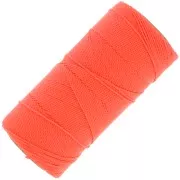 Bobina di filo cerato Linhasita per micro macramè 1 mm - Fluo Coral (394) x168m