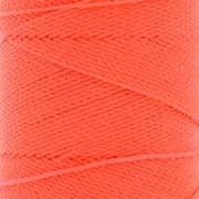 Bobina di filo cerato Linhasita per micro macramè 1 mm - Fluo Coral (394) x168m