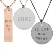 Medaglia Run mm.11 Argento 925 oro rosa x1