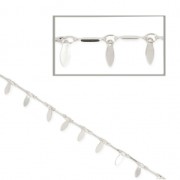 Catena 3x6 mm argentato x 50 cm|raw }}