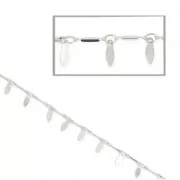 Catena 3x6 mm argentato x 50 cm