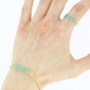 Catena a spina di pesce Dorato 6,3 mm x 20 cm