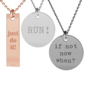 Medaglia Let's go mm.11 Argento 925 oro rosa x1