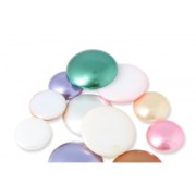 Cabochon di vetro di Puca® 18 mm Rose Pearl x 1