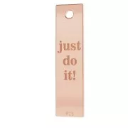 Medaglia rettangolare Just do it Argento 925 oro rosa x1