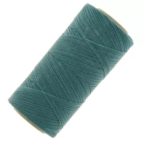 Bobina di filo cerato Linhasita per micro macramè 0,5 mm - Turchese (229) x335m