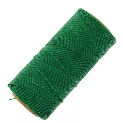 Bobina di filo cerato Linhasita per micro macramè 0,5 mm - Verde (1045) x335m