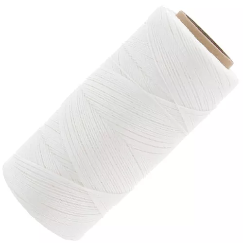 Bobina di filo cerato Linhasita per micro macramè 0,5 mm - Bianco (BCO ALV) x335m