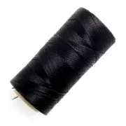 Bobina di filo cerato Linhasita per micro macramè 0,5 mm - Nero x335m