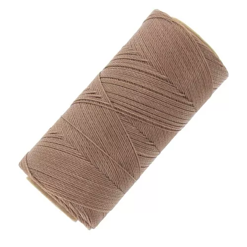 Bobina di filo cerato Linhasita per micro macramè 0,5 mm - Sabbia (214) x335m