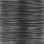 Cordone di cuoio europeo 1,5 mm Nero x1 m|raw }}