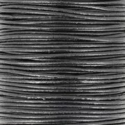 Cordone di cuoio europeo 1,5 mm Nero x1 m