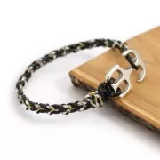 Cordone di cuoio europeo 1,5 mm Nero x1 m