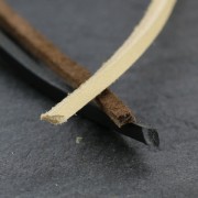 Laccetto cuoio europeo quadrato 3 mm Camel x1m