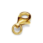 Chiusura moschettone 11 mm en argent 925 dorato con oro fino x1|raw }}