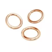Anelli apribili mm.3x0.7 Argento 925 dorato rosa x25