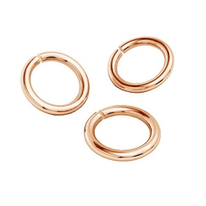 Anelli apribili mm.3x0.7 Argento 925 dorato rosa x25
