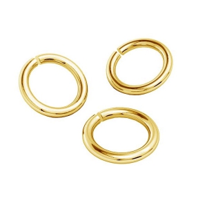 Anelli apribili mm.3x0.7 Argento 925 dorato con oro fino x25