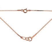 Girocollo per separatore 41 cm in Argento 925 dorato rosa x1