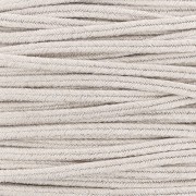 Soutache brillante di fabbricazione italiana 3,5 mm Avorio / Oro x1m