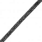 Soutache brillante di fabbricazione italiana da 3,5 mm nero/argento x1m|raw }}