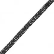 Soutache brillante di fabbricazione italiana da 3,5 mm nero/argento x1m