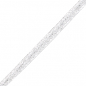Soutache luminoso di produzione italiana da 3,5 mm bianco/argento x1m