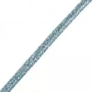 Soutache brillante di produzione italiana 3,5 mm Blu grigio / argento x1m